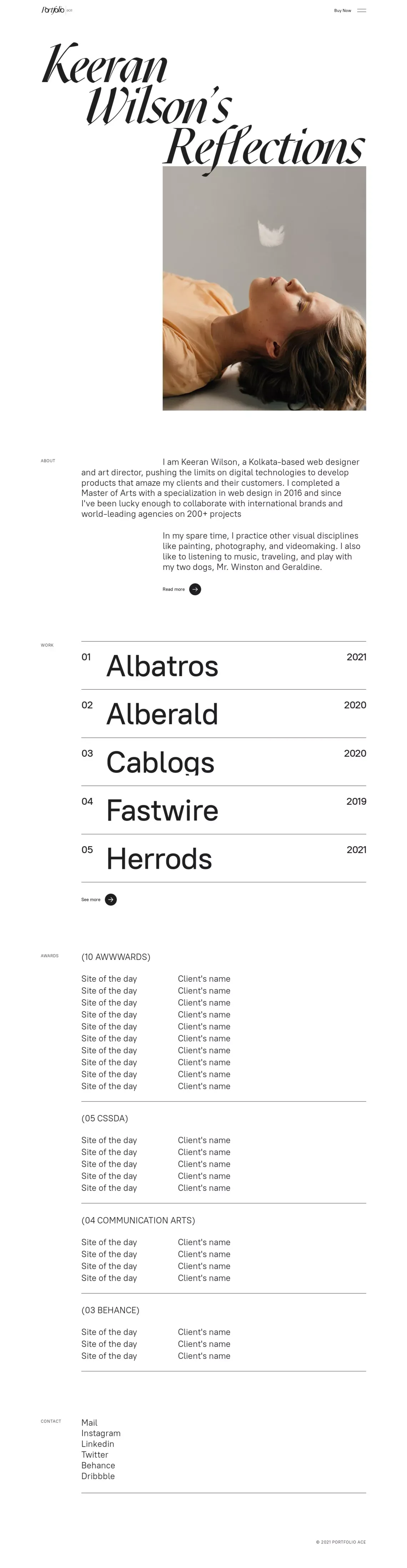 Homepage 1 - website design