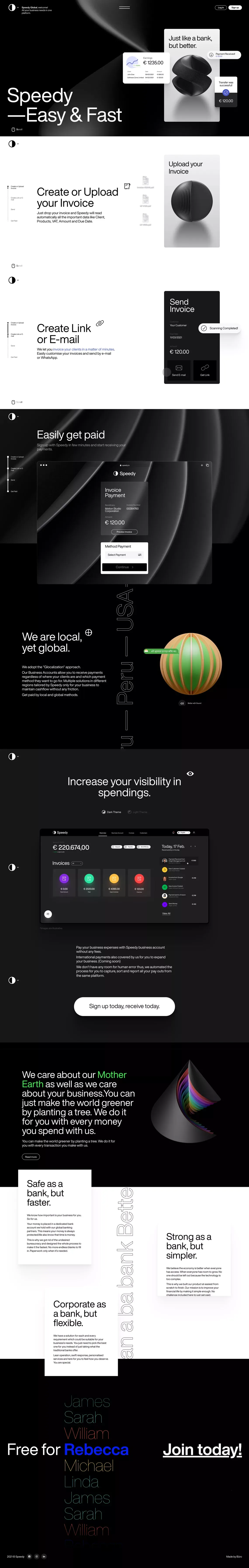 Digital Banking Solutions - Accept Payments Online | Speedy - Landing design