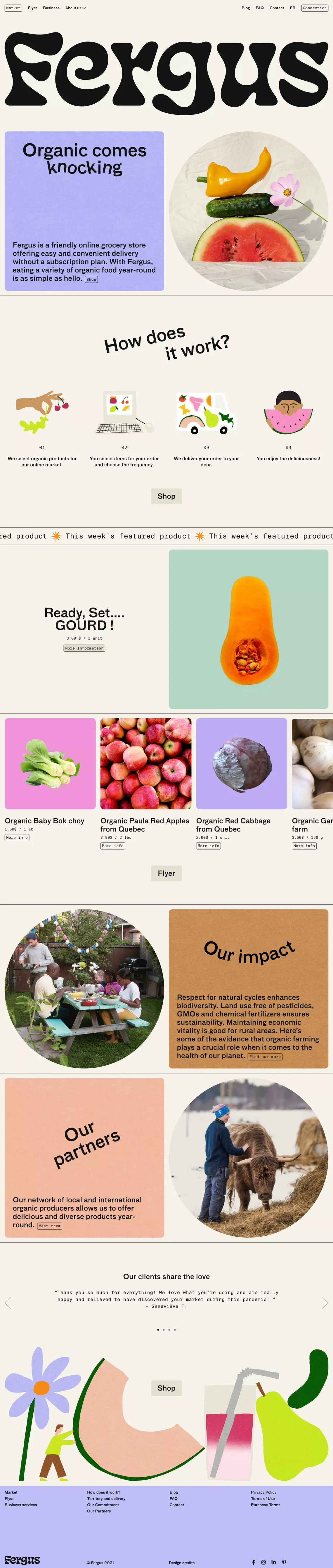 Fergus - Ecommerce design