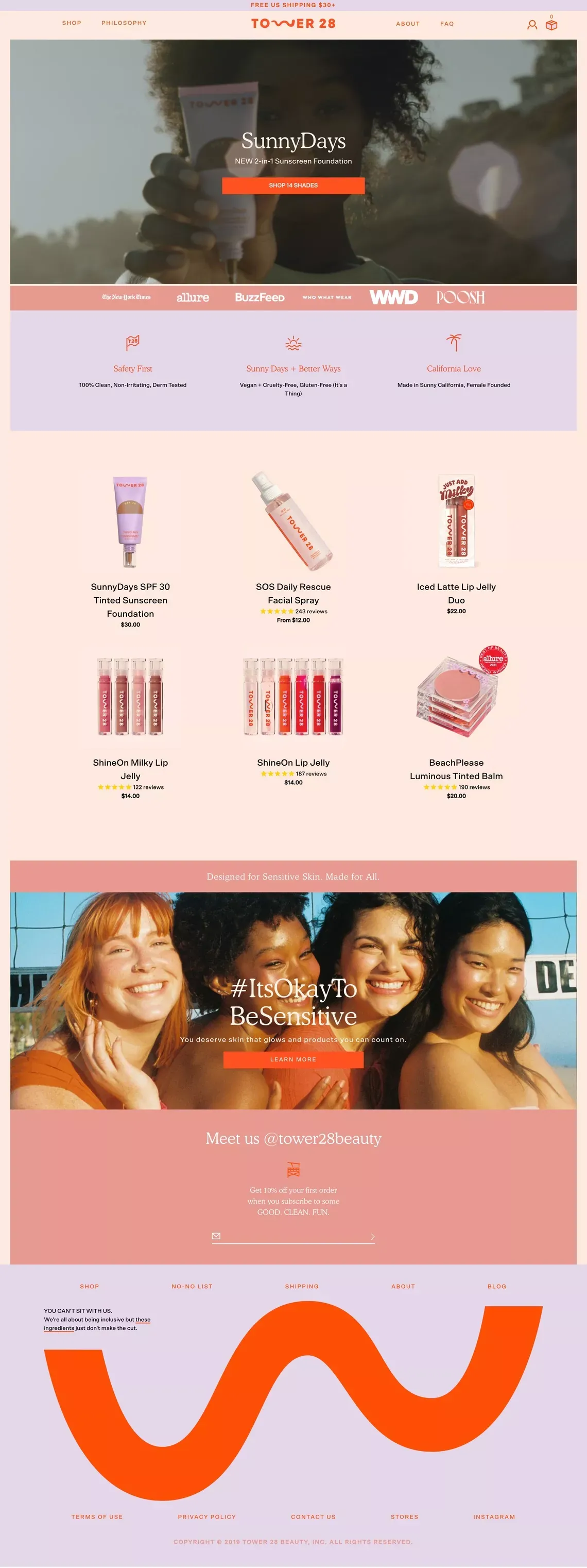 Clean Makeup Designed for Sensitive Skin | Tower 28 Beauty - Ecommerce design