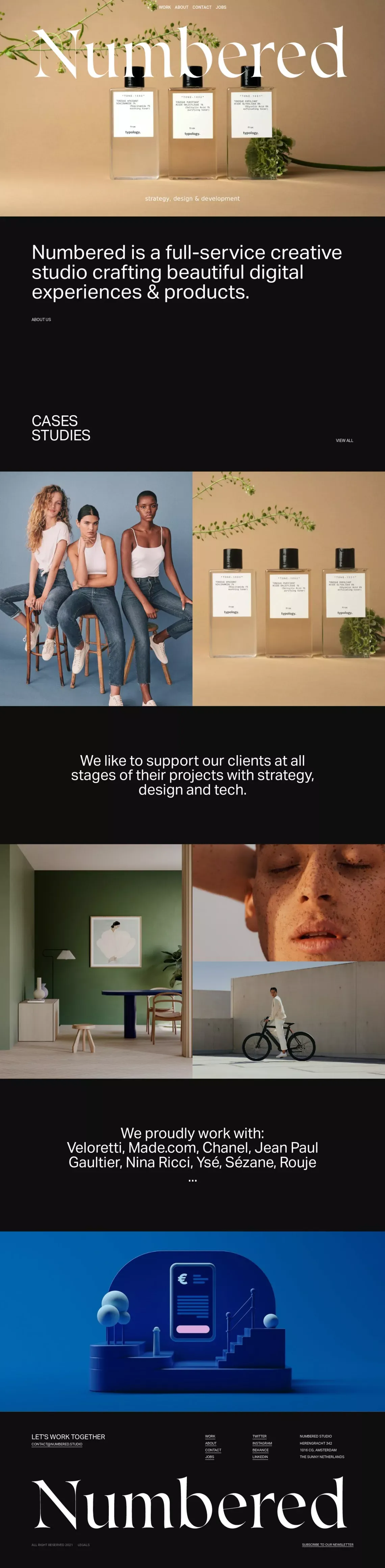 Numbered Studio - Portfolio design