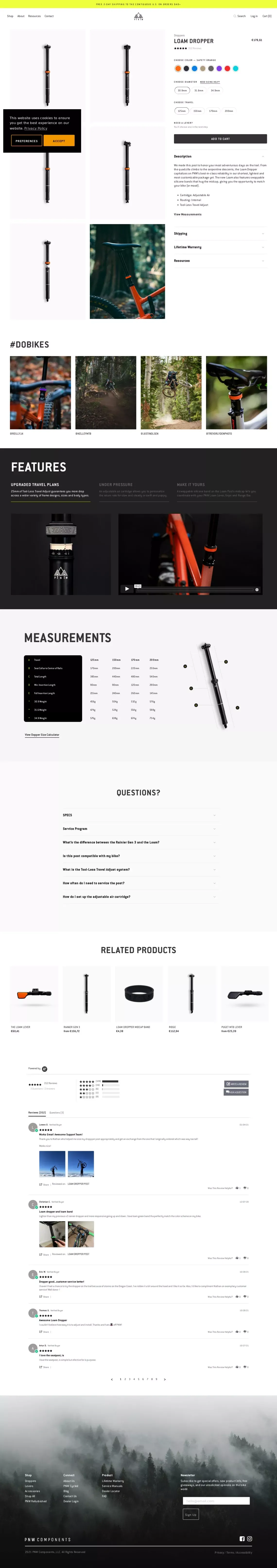 LOAM DROPPER POST – PNW Components - website design