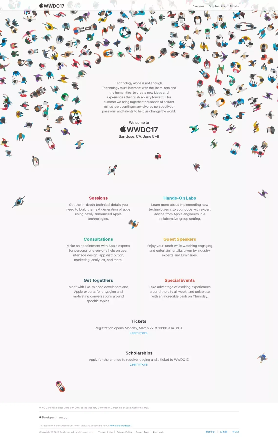 WWDC - Apple Developer - Landing design