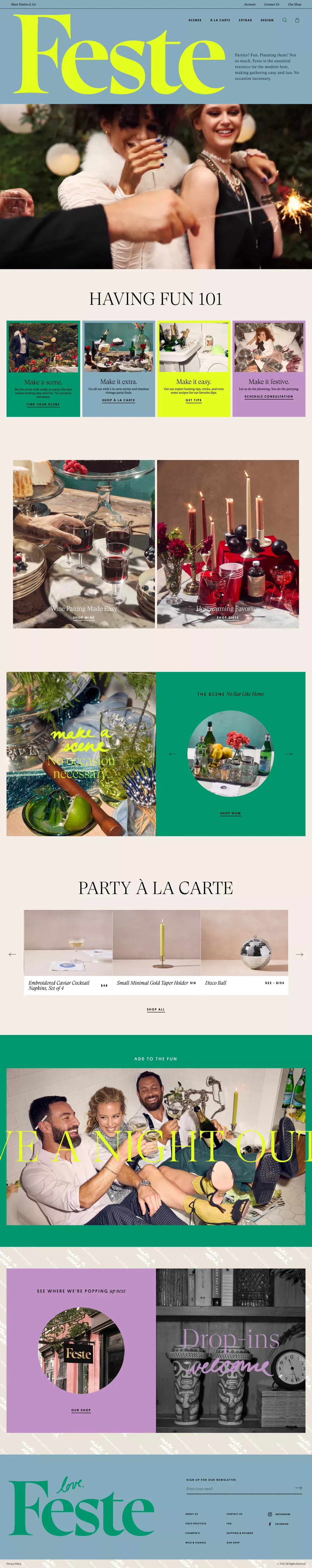Feste - Ecommerce design