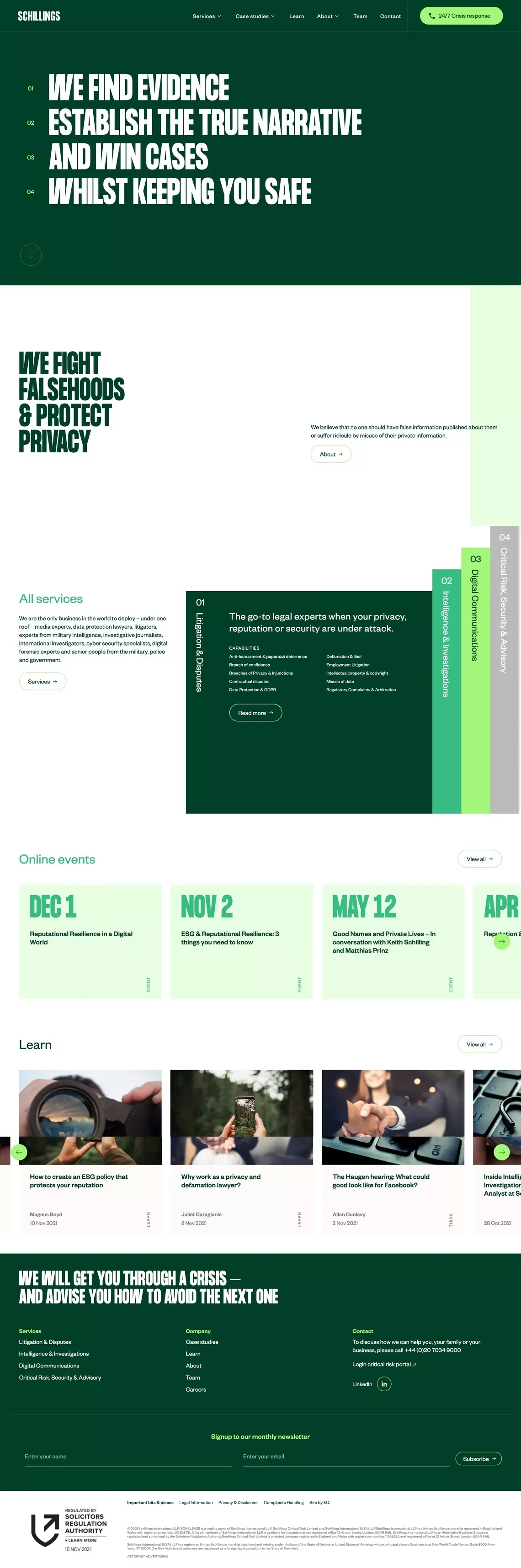 Schillings - Portfolio design