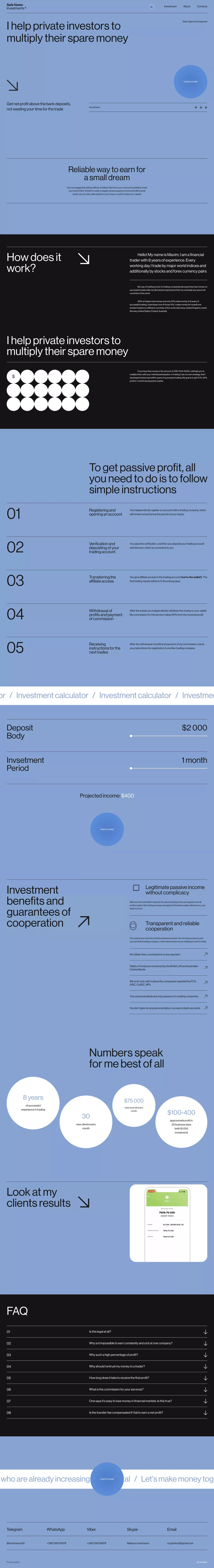 Safe Haven Investment | We help private investors to multiply their spare money - Portfolio design