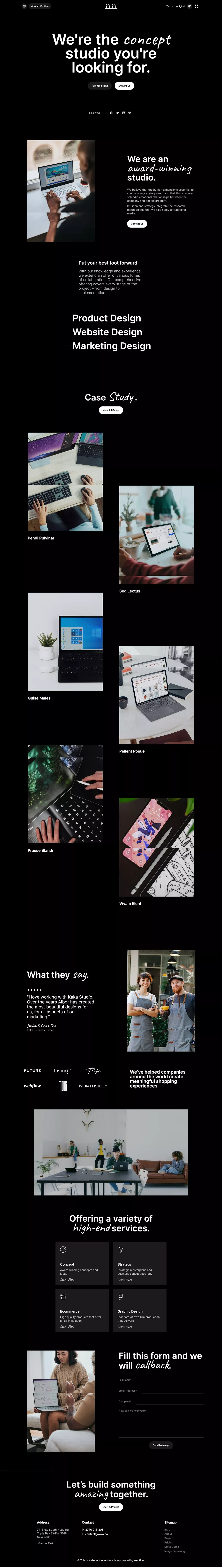 Kaka - Webflow website template - Template design