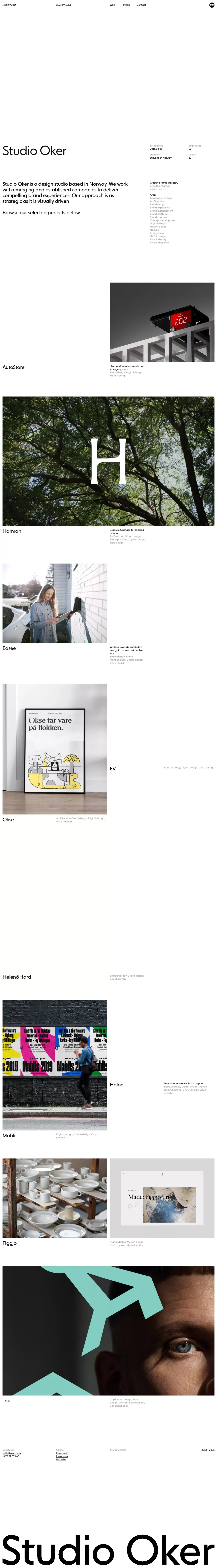 Creating forms that last - Studio Oker - website design