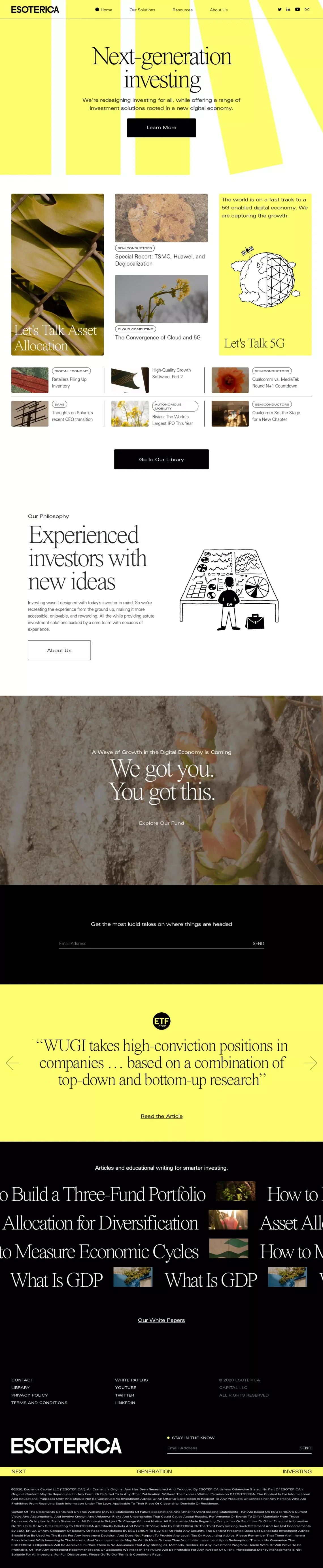 Home | Esoterica Capital - Portfolio design