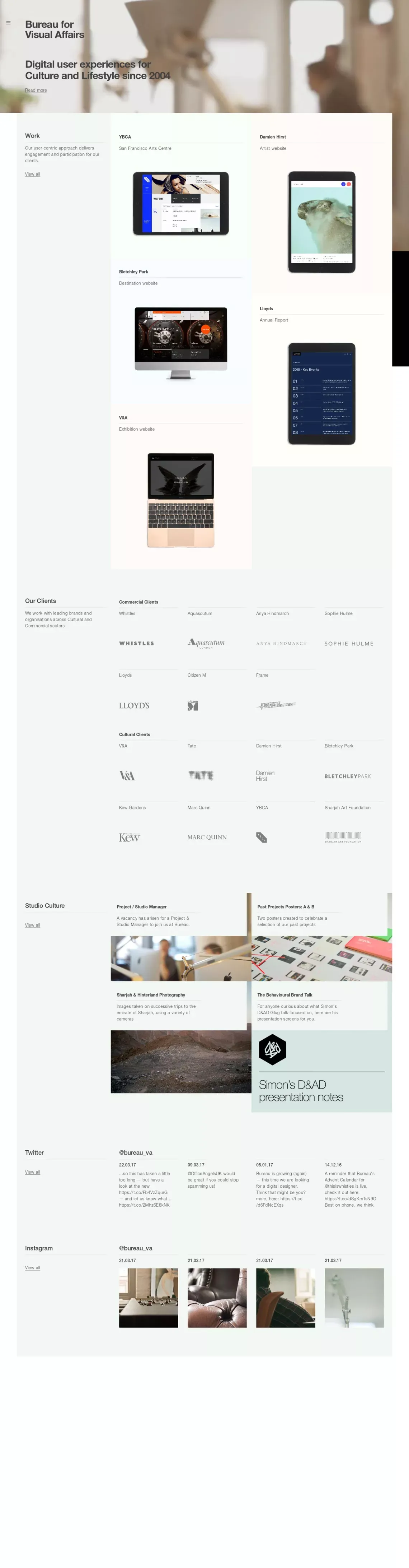 BfVA | Home - Portfolio design