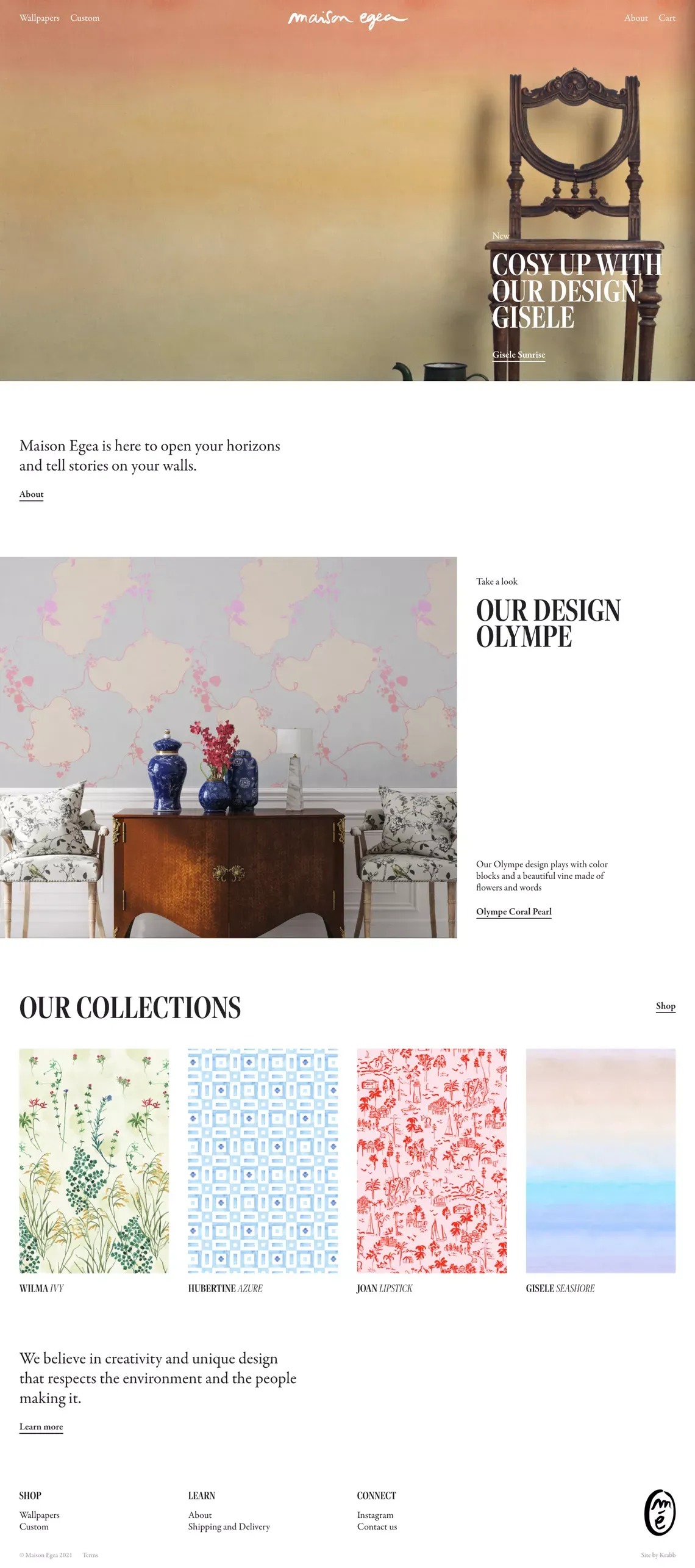 Maison Egea - Blog design