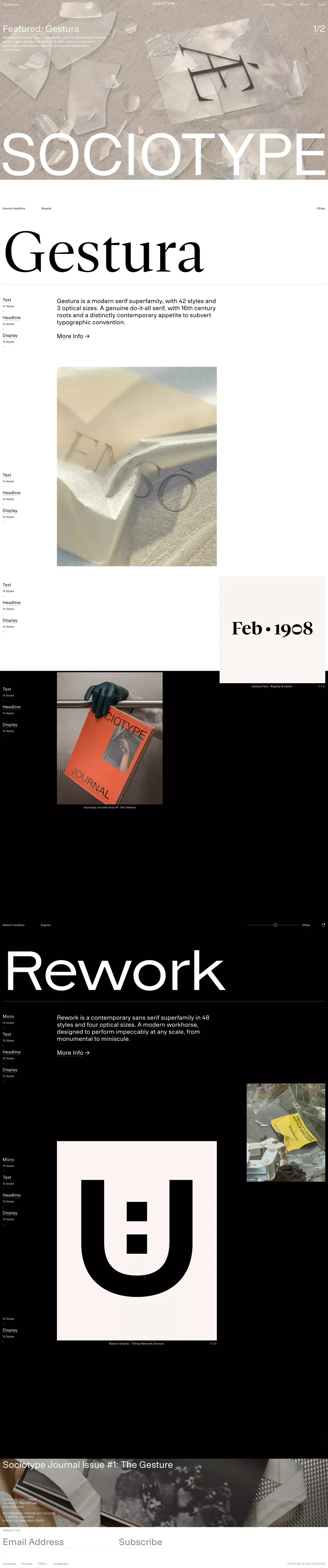 Socio Type - Homepage - Portfolio design