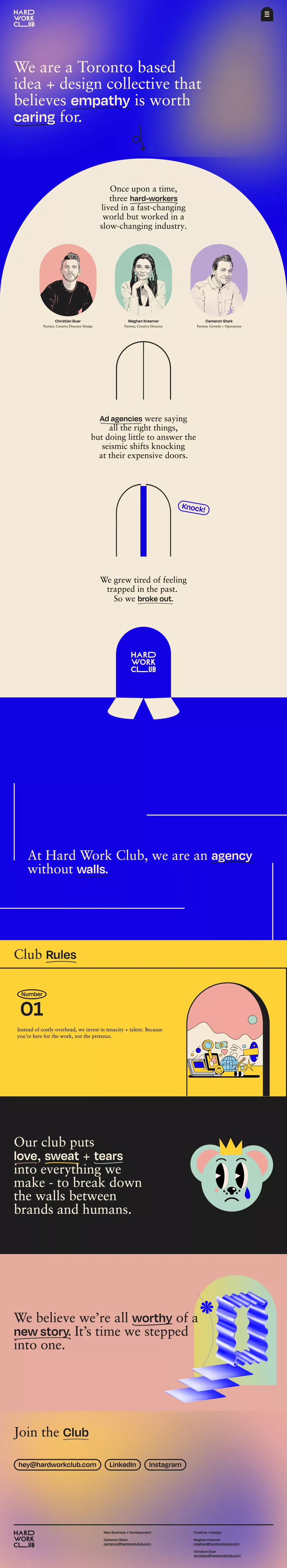 Hard Work Club - Portfolio design