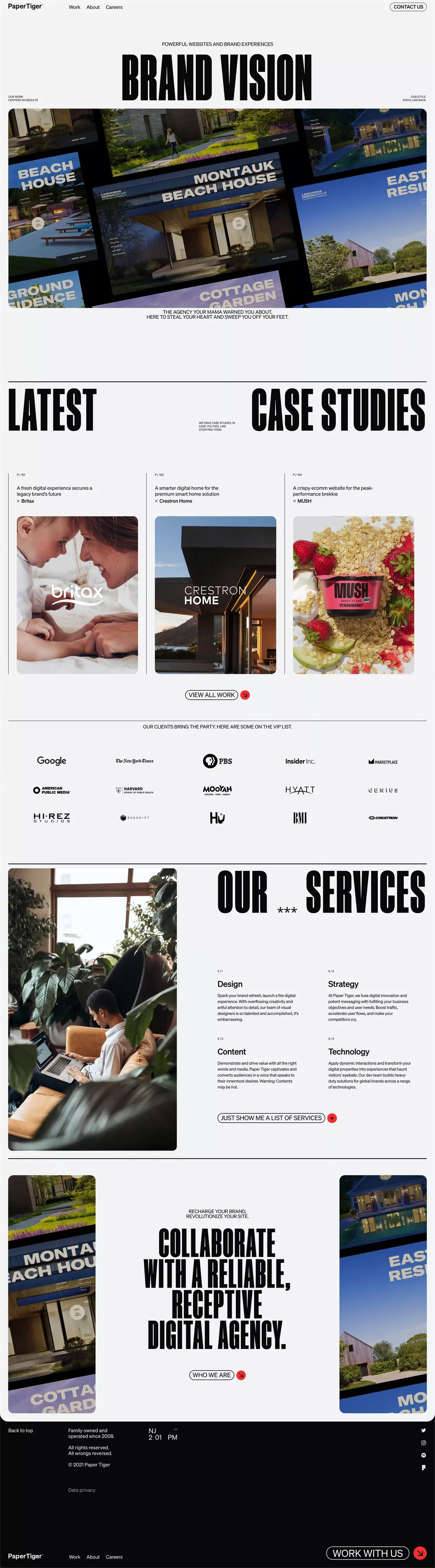 Paper Tiger | Digital agency for powerful websites - Portfolio design