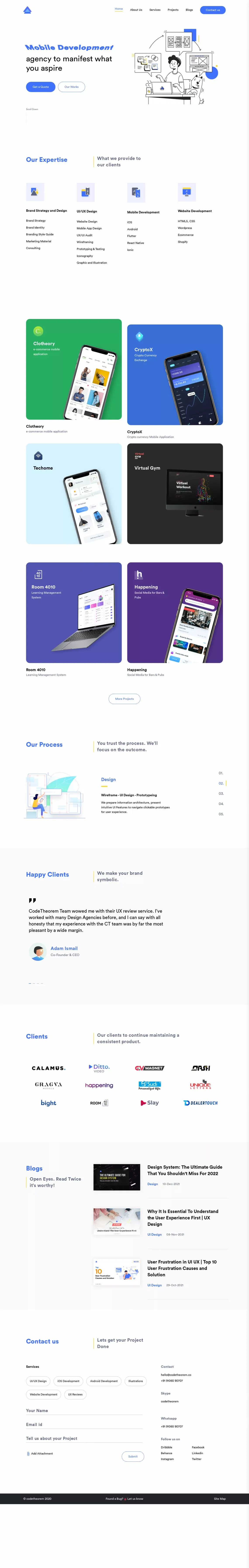 CodeTheorem - Leading UI/UX Design and Development Agency - website design