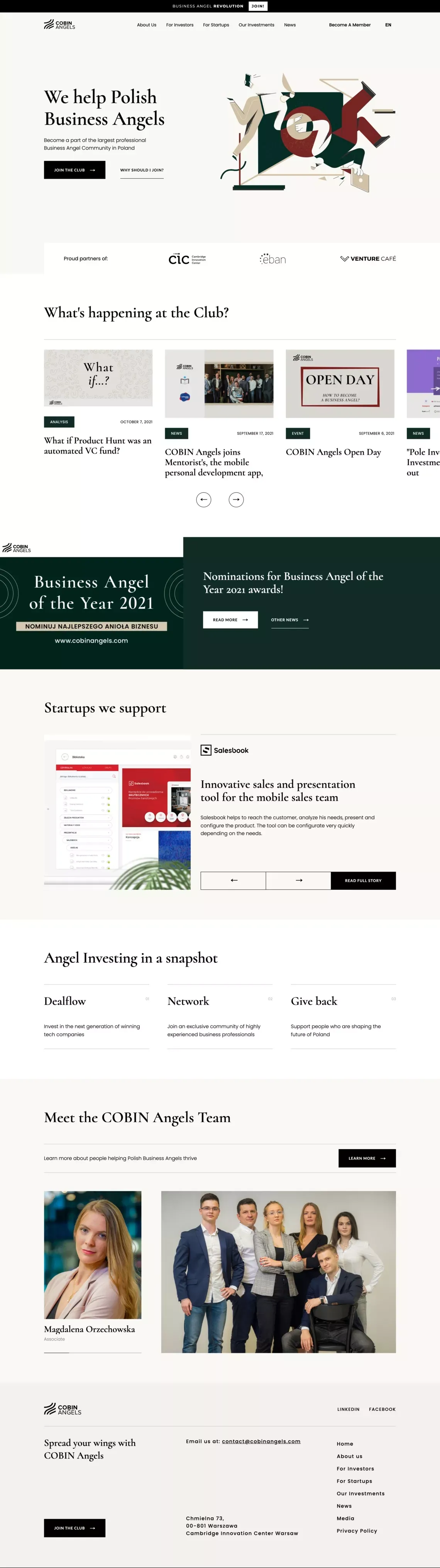 COBIN Angels: Business Angel Community for early-stage investment in startups and new tech - Other design
