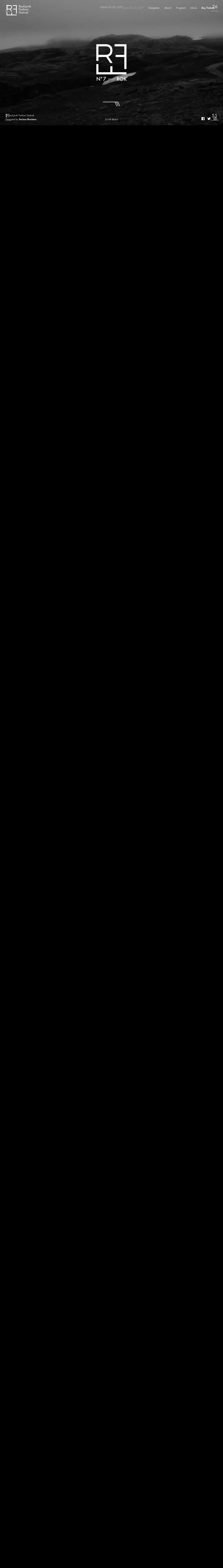 RFF — Reykjavik Fashion Festival - website design