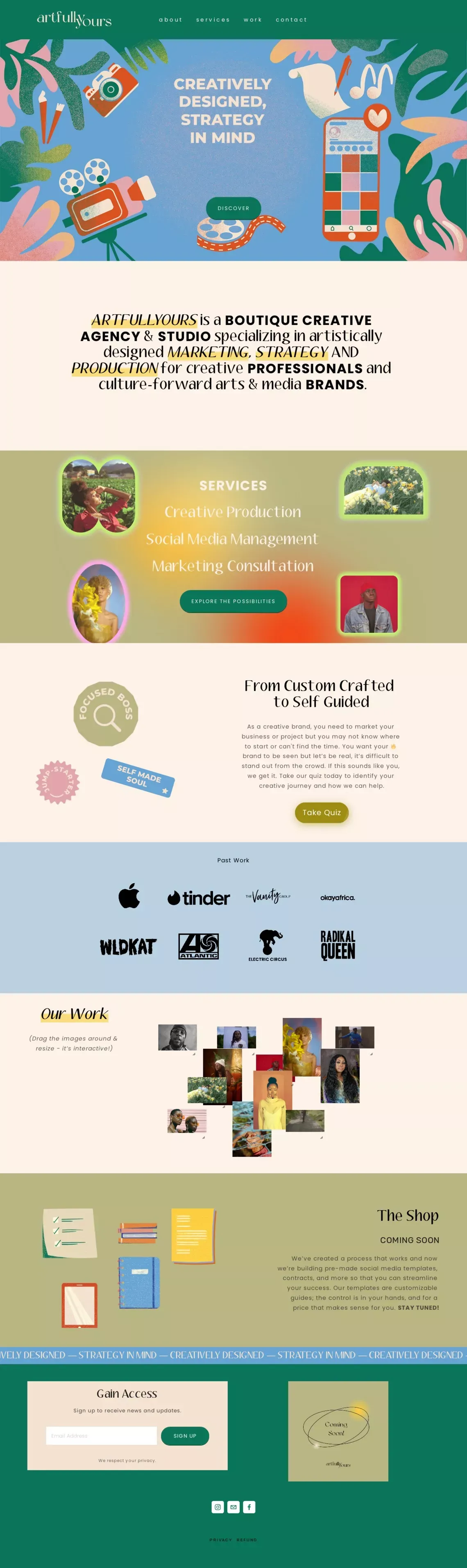 Artfullyours | Marketing Agency & Creative Studio - Portfolio design