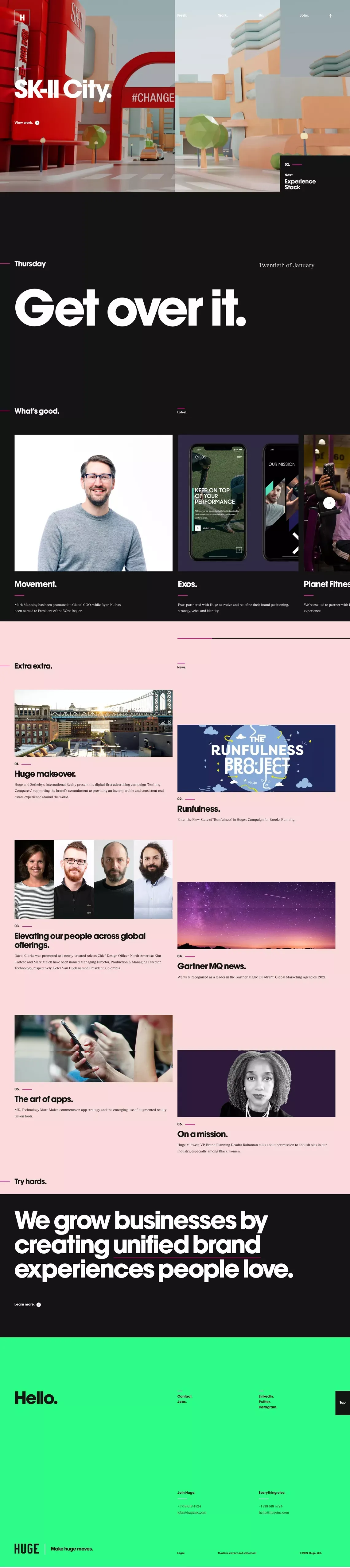 Huge Inc. | Digital Agency | Strategy, Design, Marketing & Technology - Portfolio design