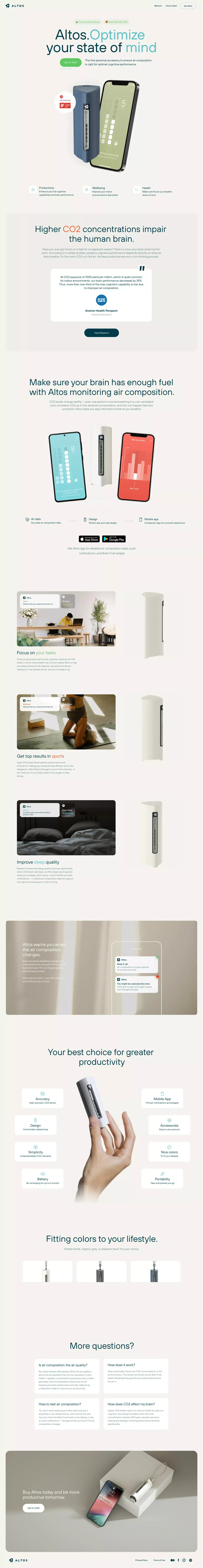Get Altos — Altos - Landing design