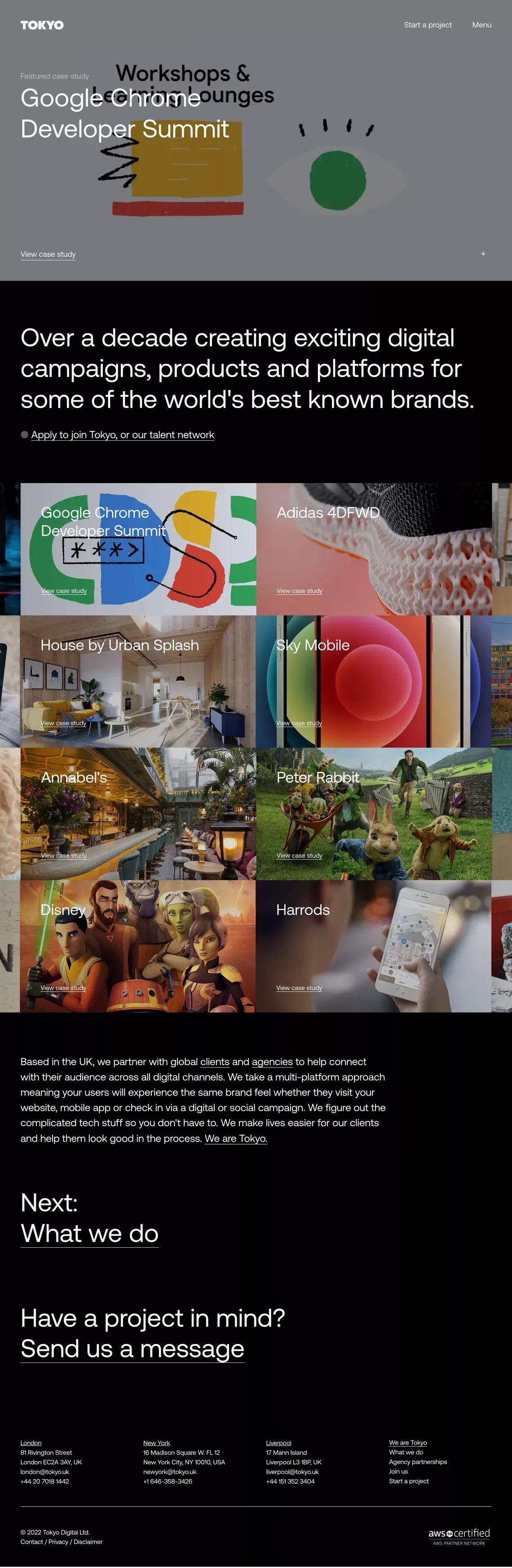 Digital Agency London - websites, apps, campaigns, production partner - Portfolio design