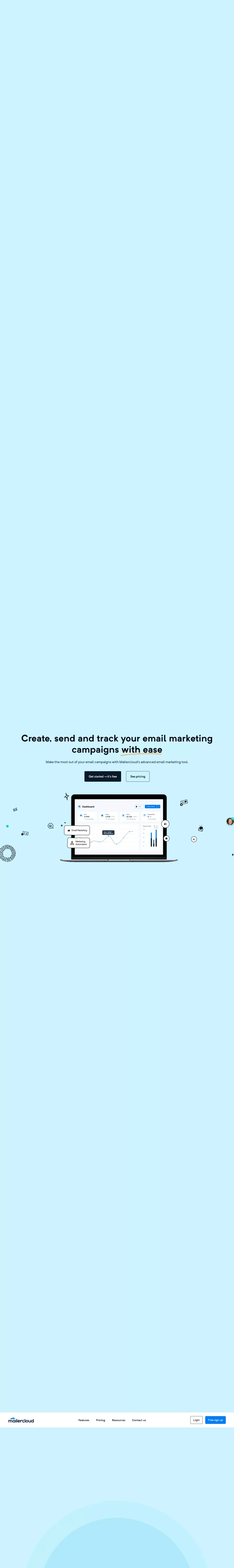 Create Effective Email Campaigns and Grow Your Business - Mailercloud - website design