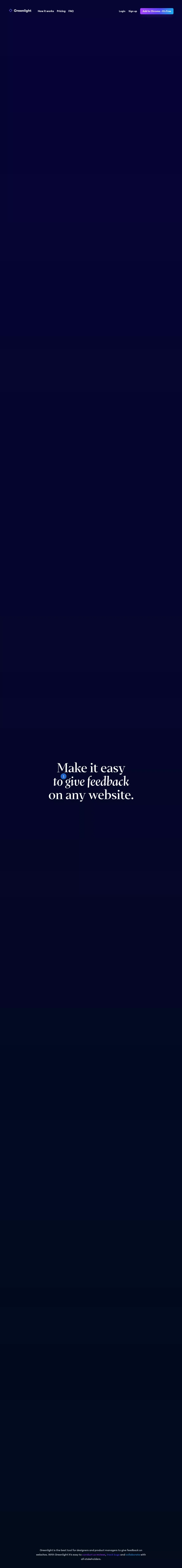 Greenlight makes it easy to leave feedback on any website. - website design