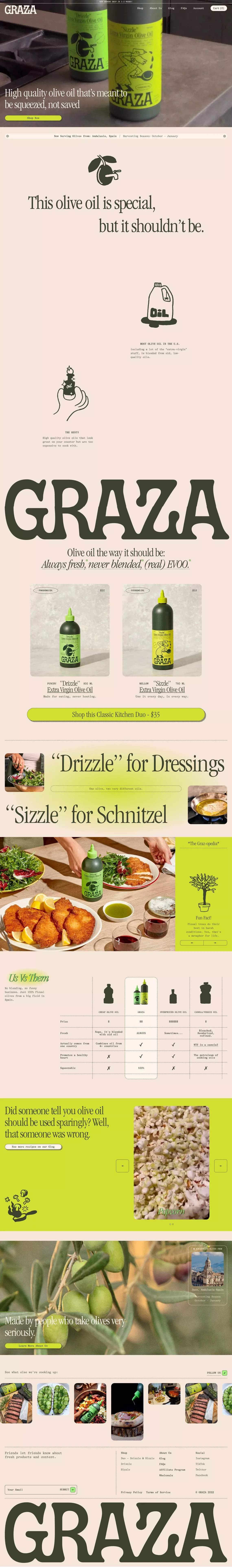 Graza - Ecommerce design