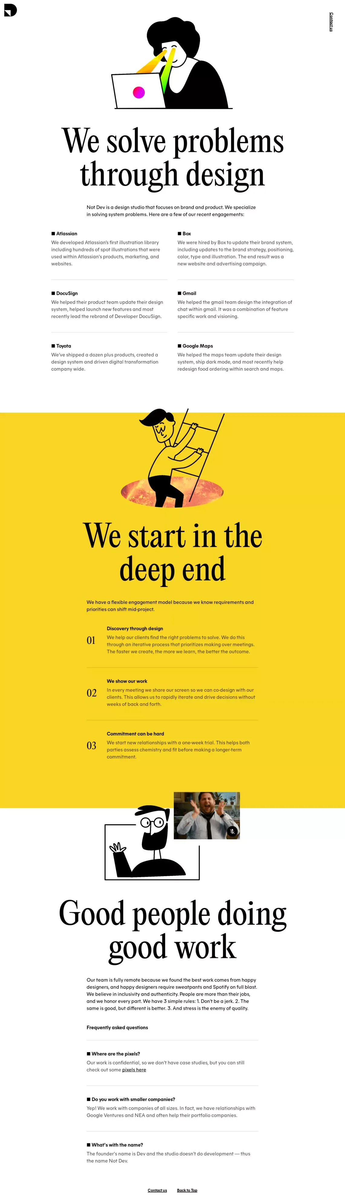 Not Dev | UI/UX & brand design studio in Texas - website design