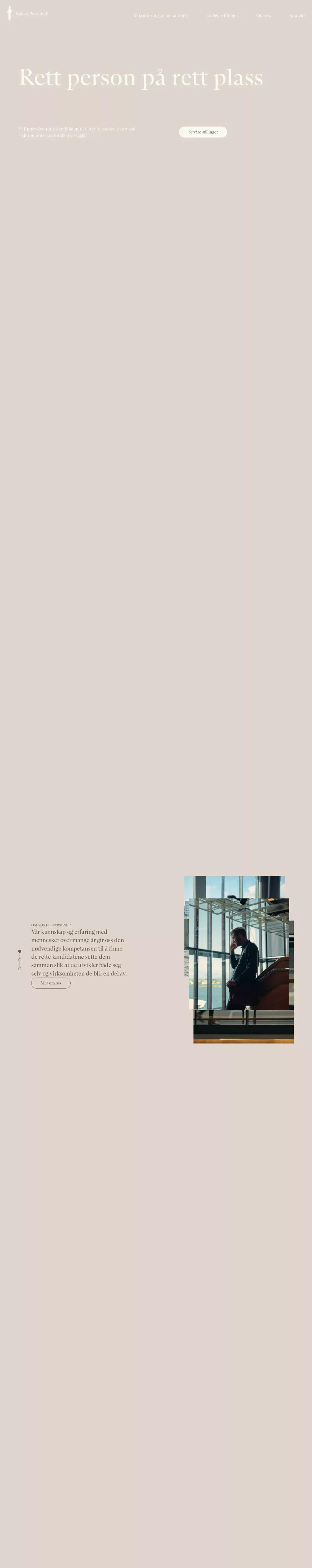 Nøkkelpersonell - Rett person på rett plass - website design