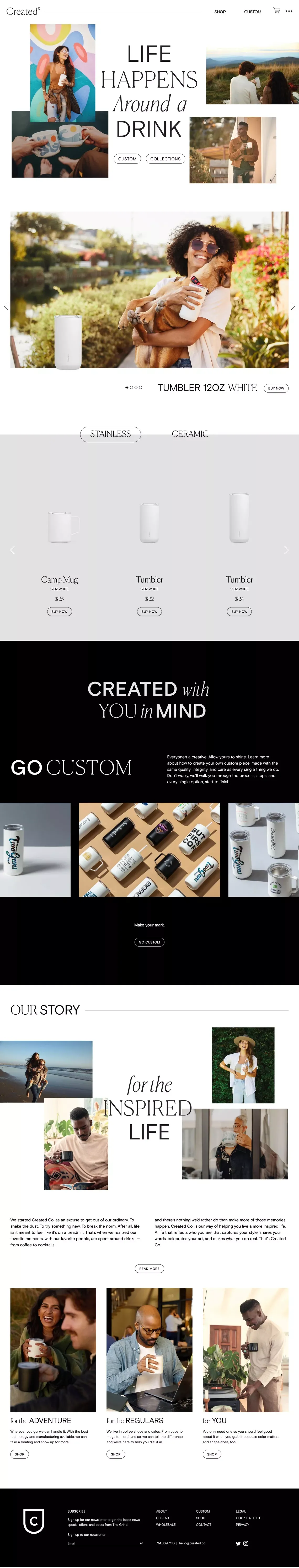 Created Co. - Ecommerce design