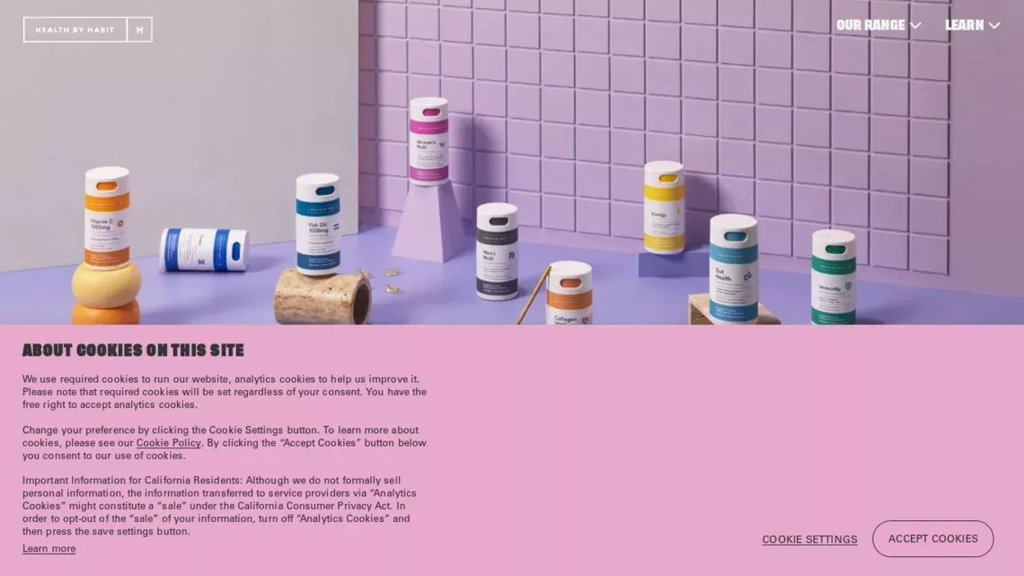 Health By Habit - Home - website design