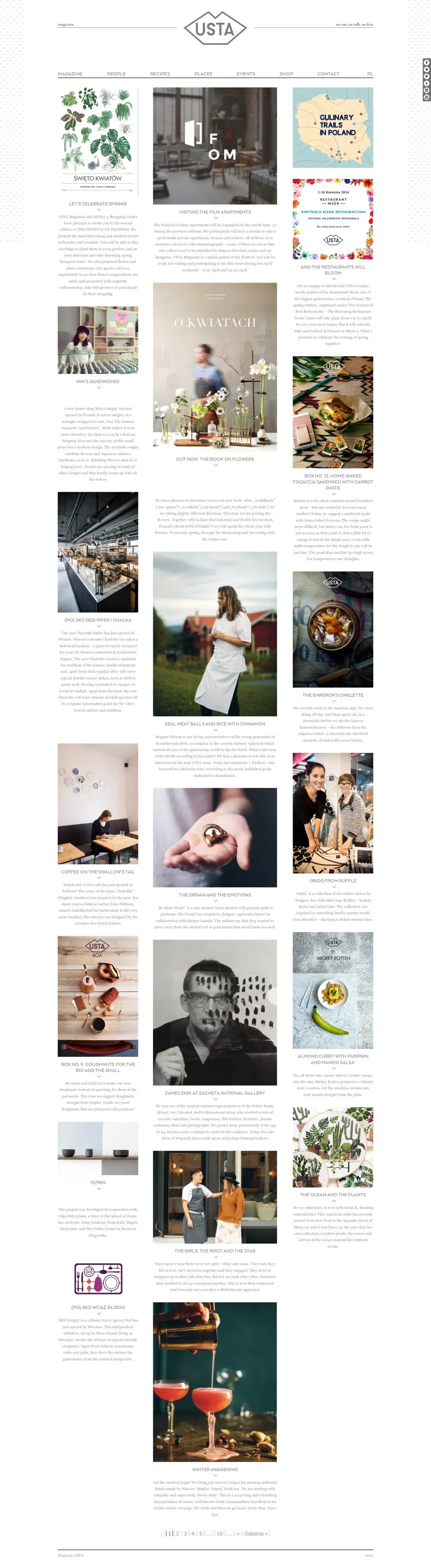 Magazyn Usta - Blog design
