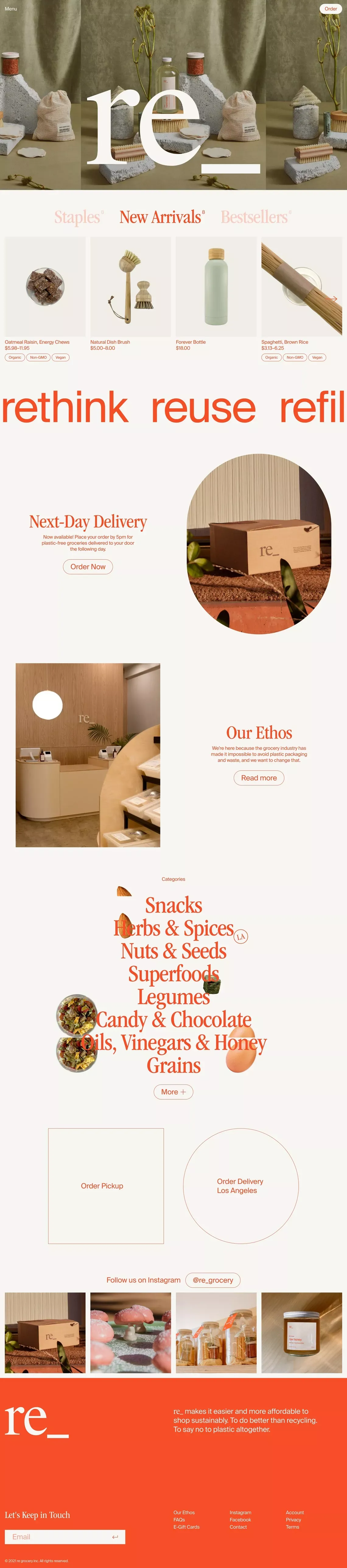 re_ - Ecommerce design