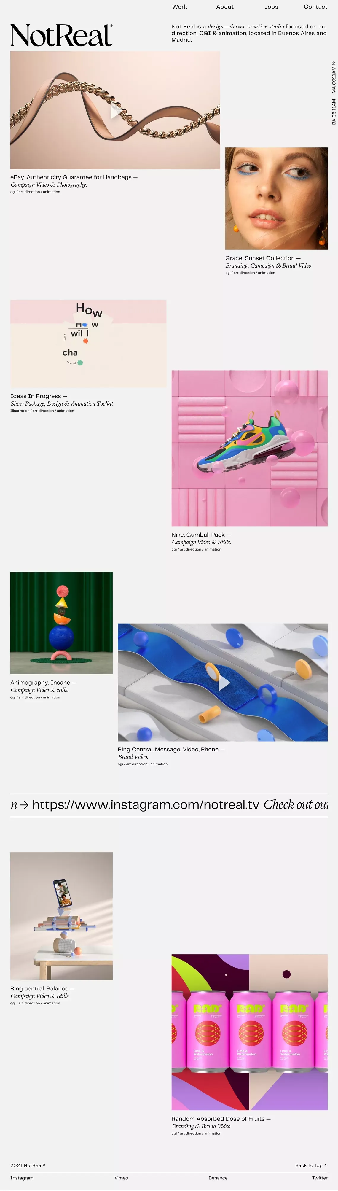 NotReal - Portfolio design