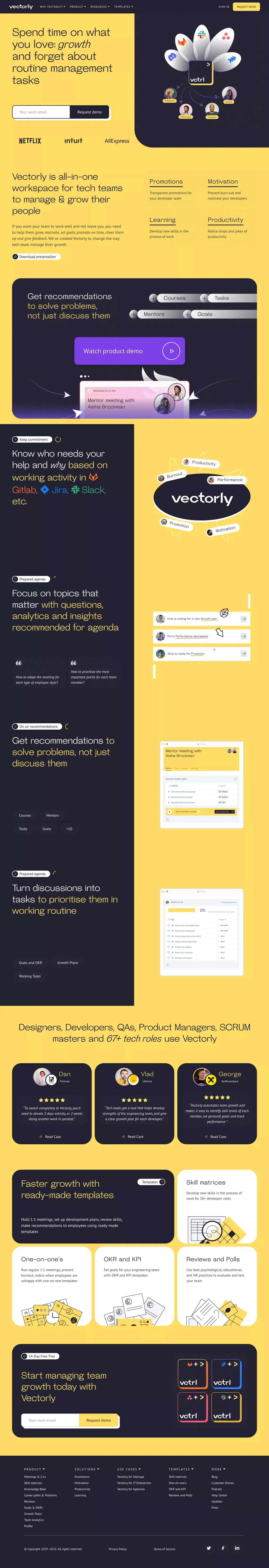 Vectorly - Landing design