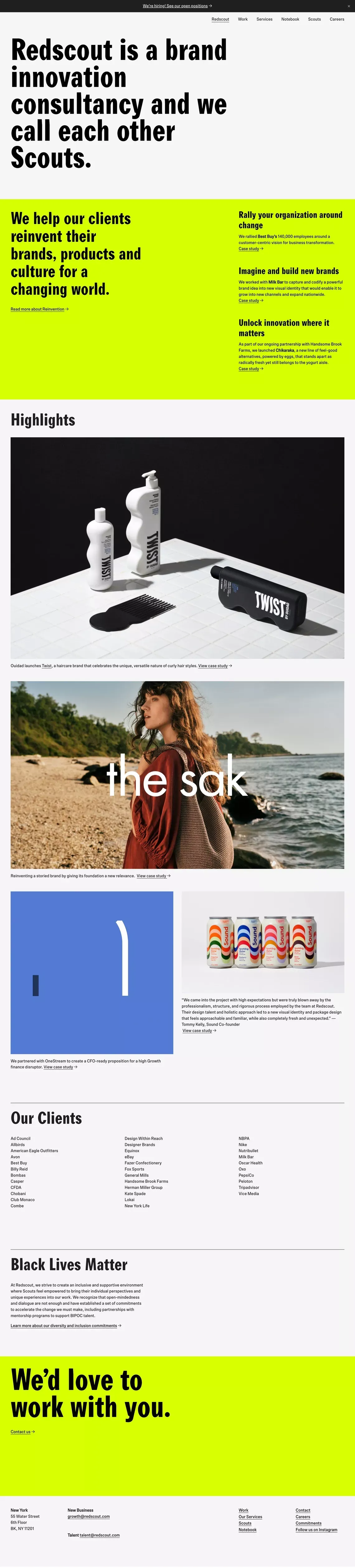 Redscout - Portfolio design
