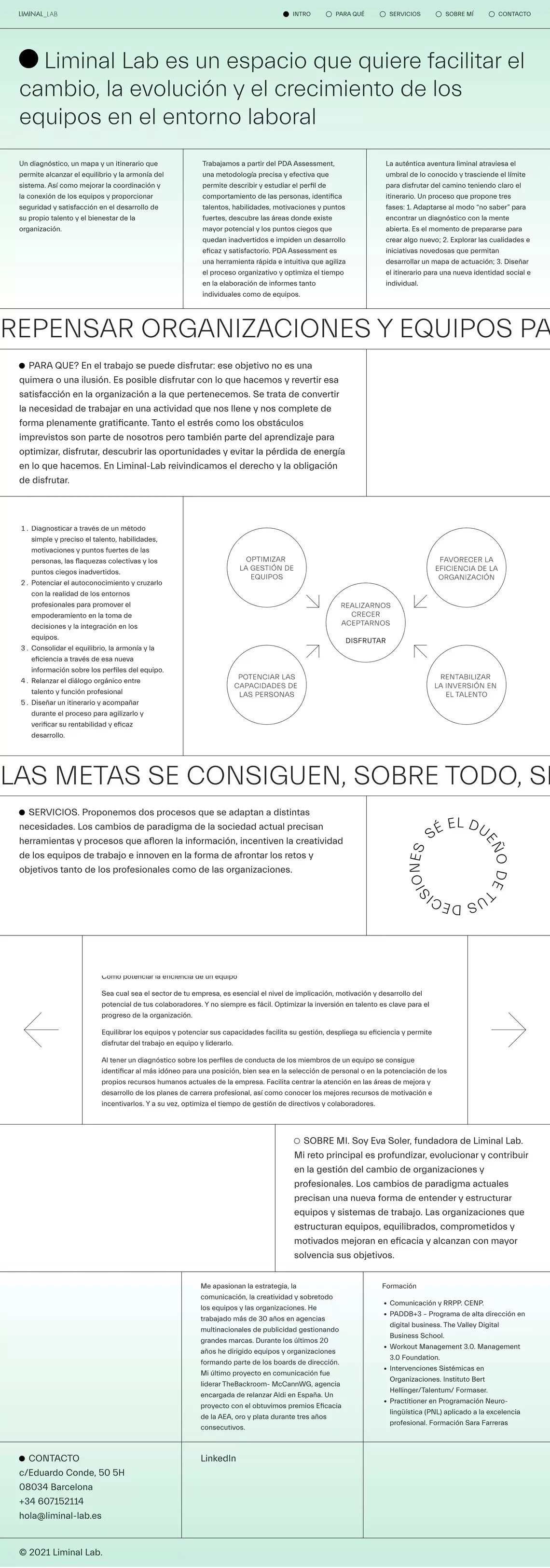Liminal Lab - Portfolio design