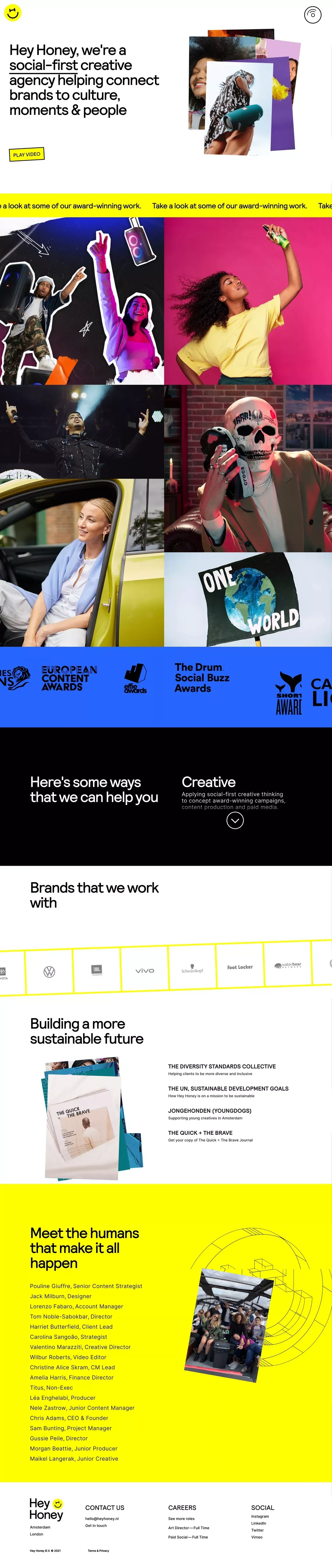 Hey Honey - Portfolio design