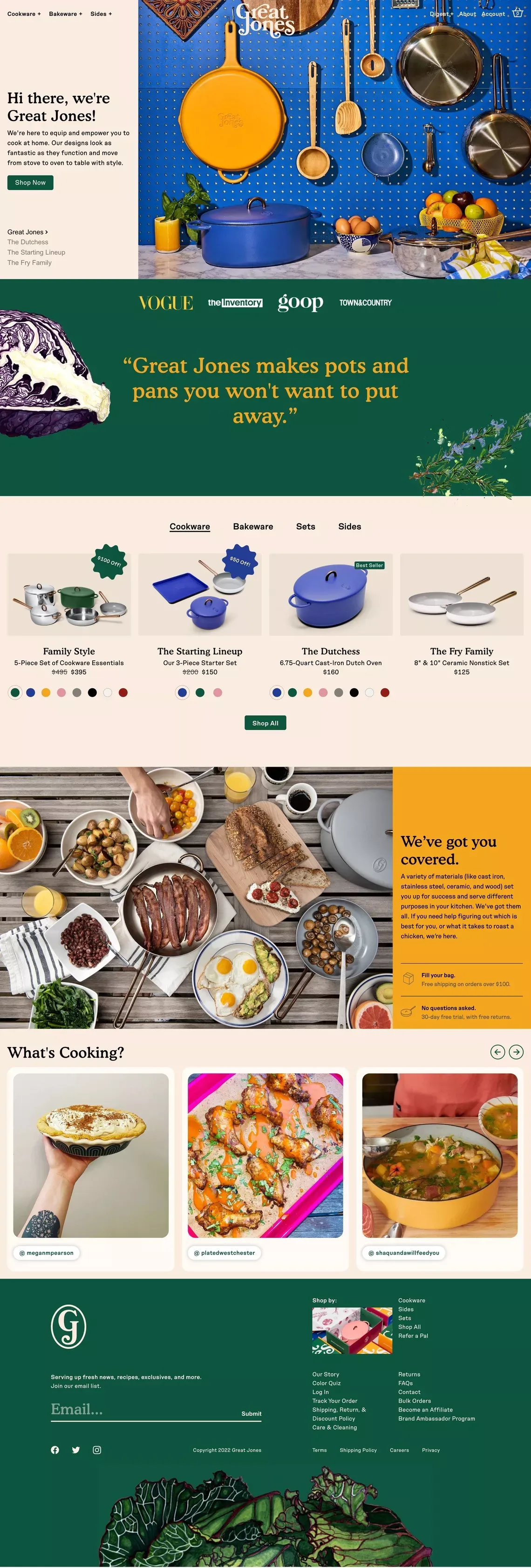 Great Jones - Ecommerce design