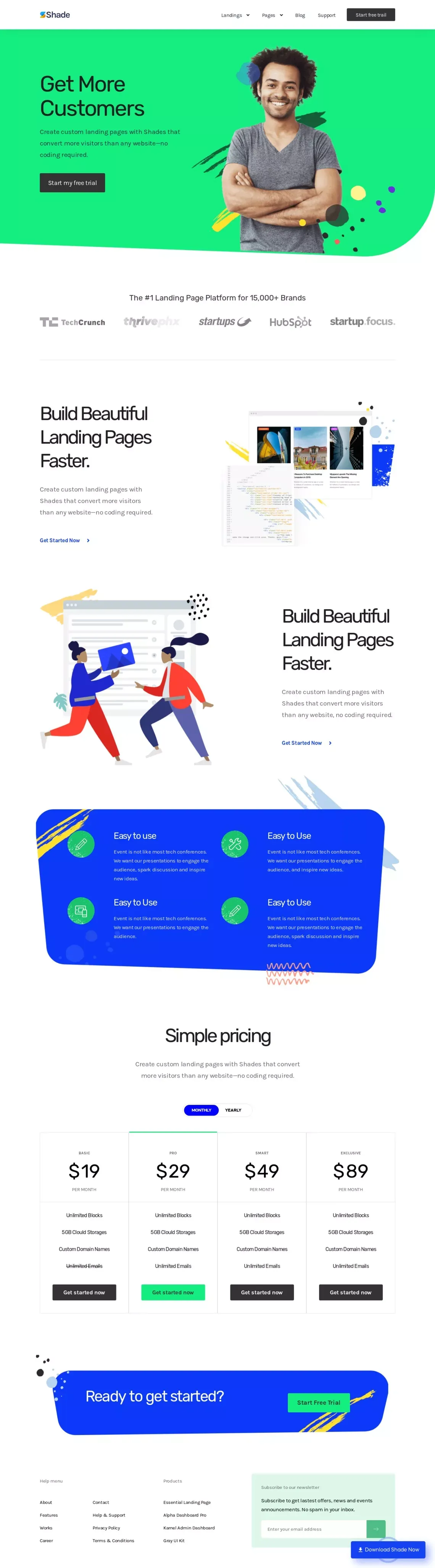 Sass subscription - website design