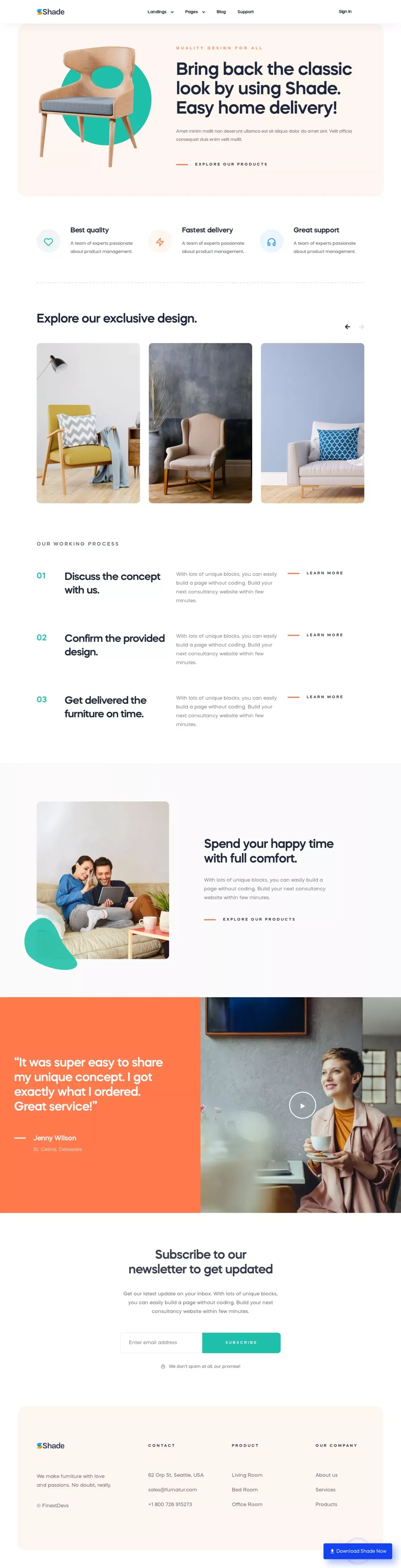 Furniture Shop - website design