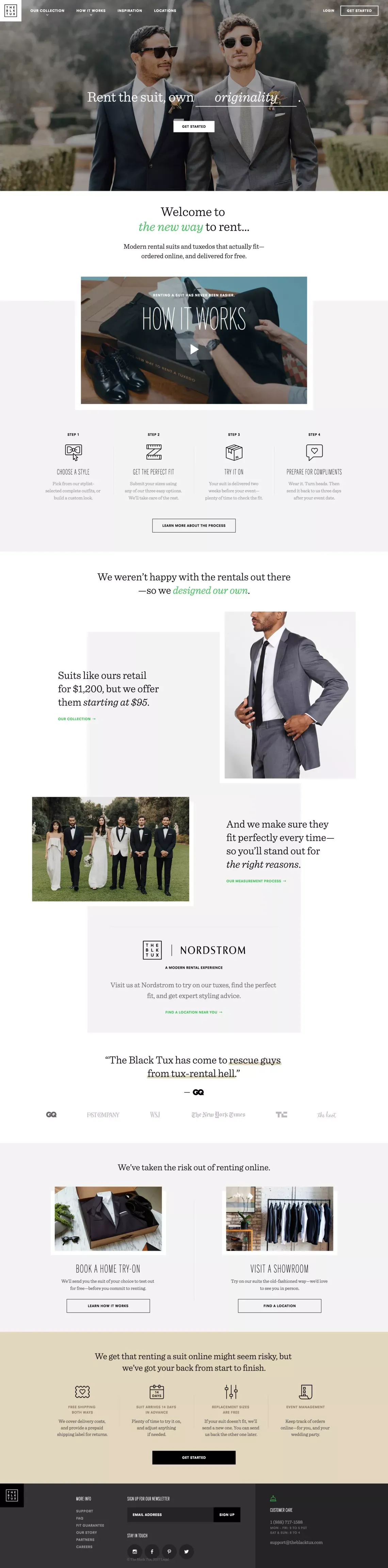 https://theblacktux.com/ - Landing design