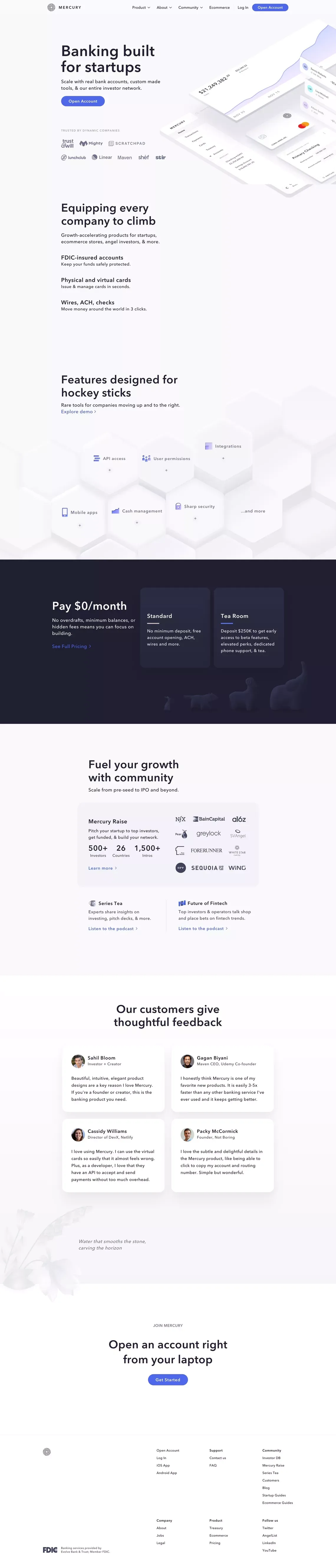 https://mercury.com/ - Landing design