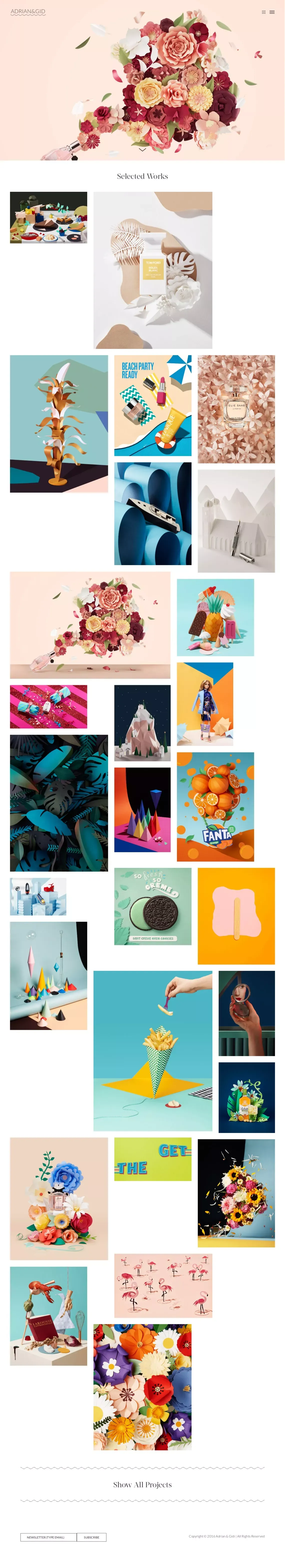 Adrian & Gidi - Portfolio design