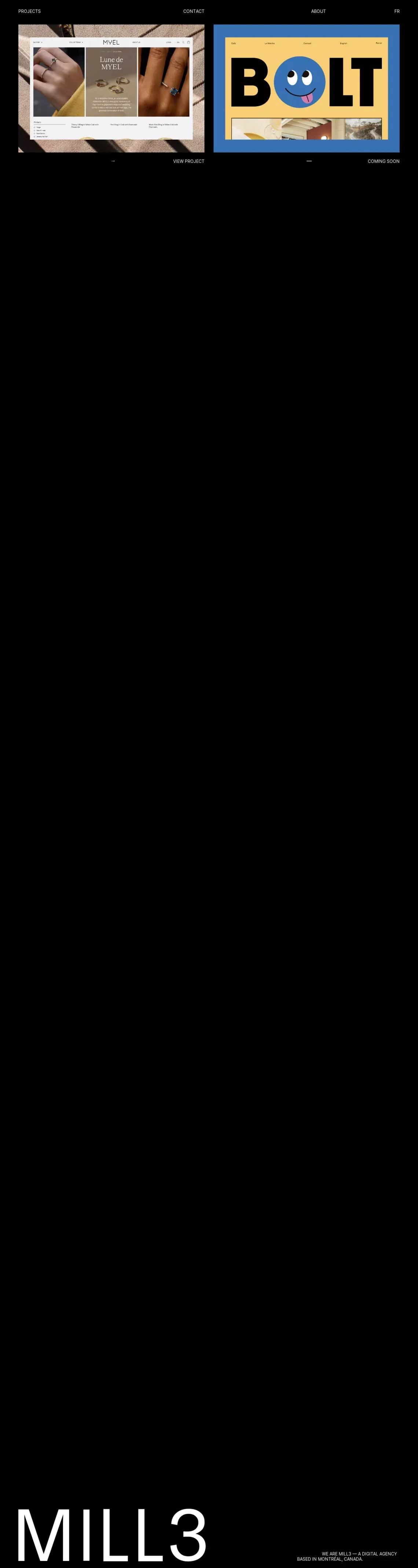 MILL3 - Digital Agency - website design