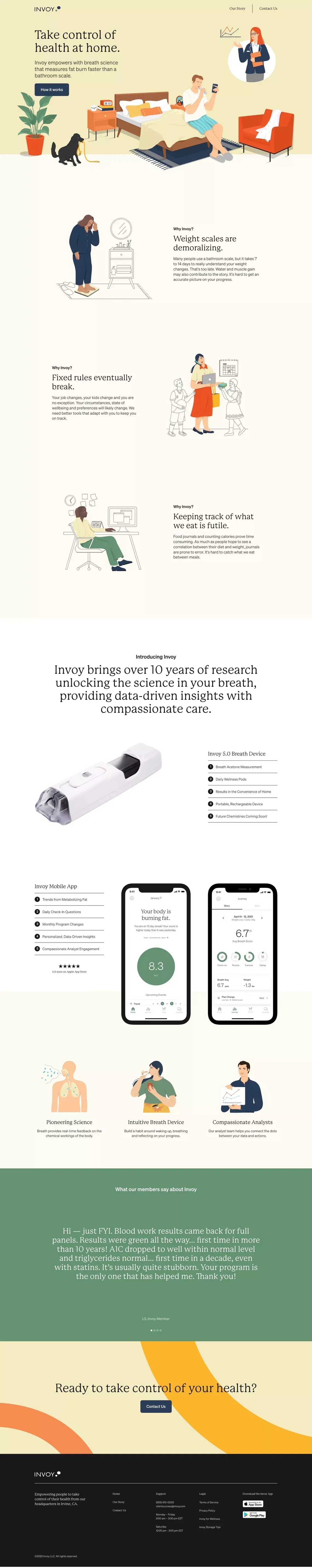 Invoy - Landing design