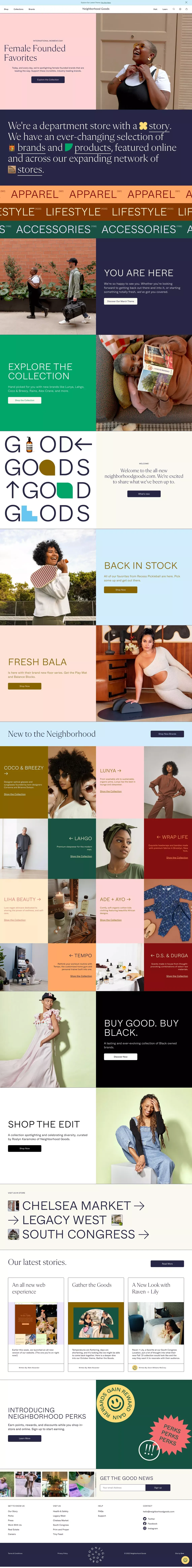 Neighborhood Goods - Ecommerce design