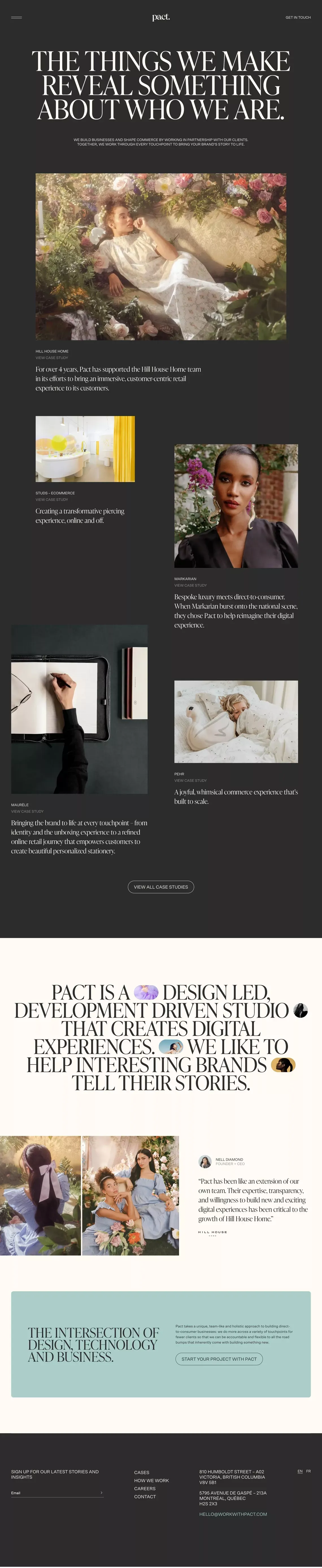 Home - Pact Studio - Portfolio design