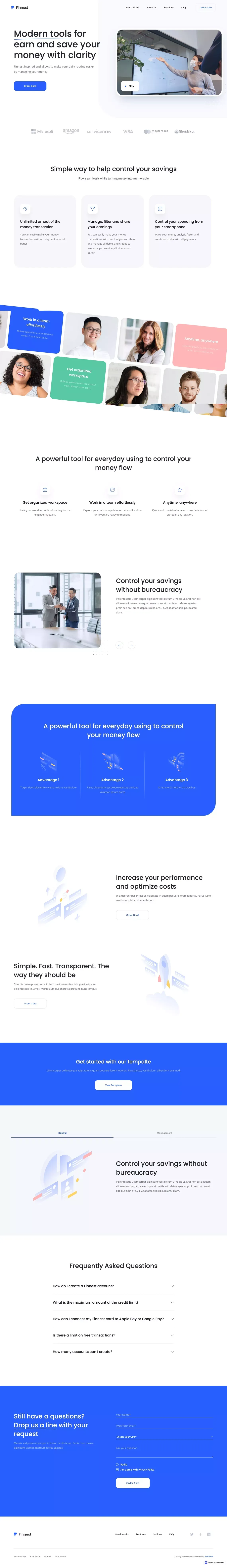 Finnest – Webflow Website Template - Template design